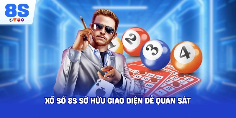 Xổ Số 8S sở hữu giao diện dễ quan sát